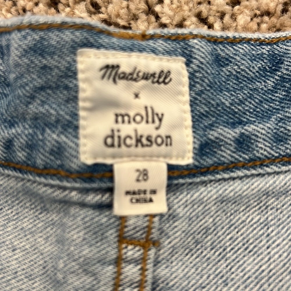 VGUC Madewell x Molly Dickson cutout baggy straight jeans. Size 28. - Picture 5 of 11